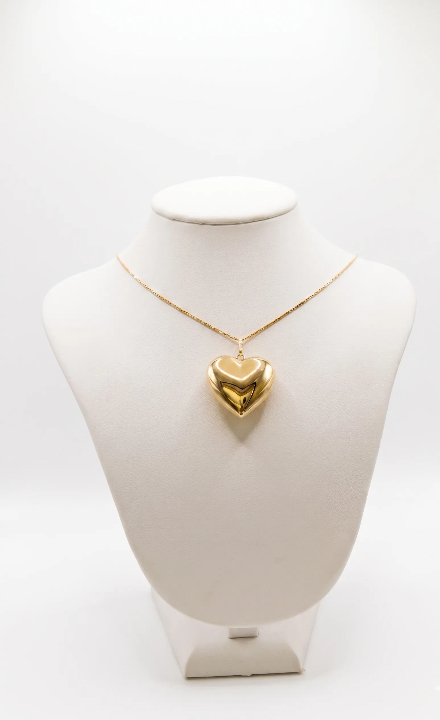 Ciondolo cuore bombato in oro 18 Kt