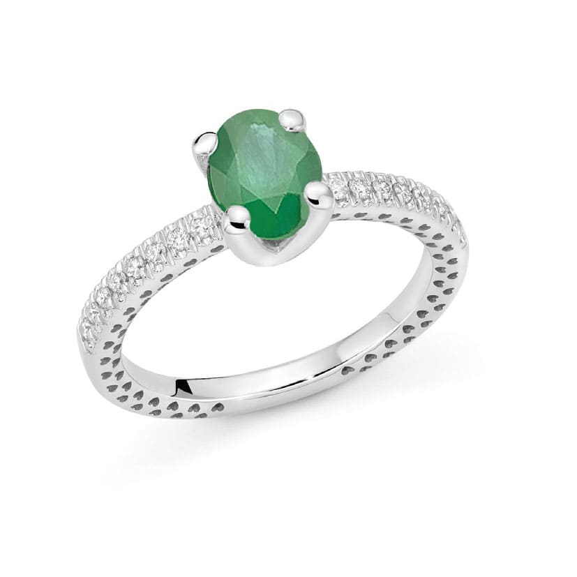 Anello Donna Oro Smeraldo