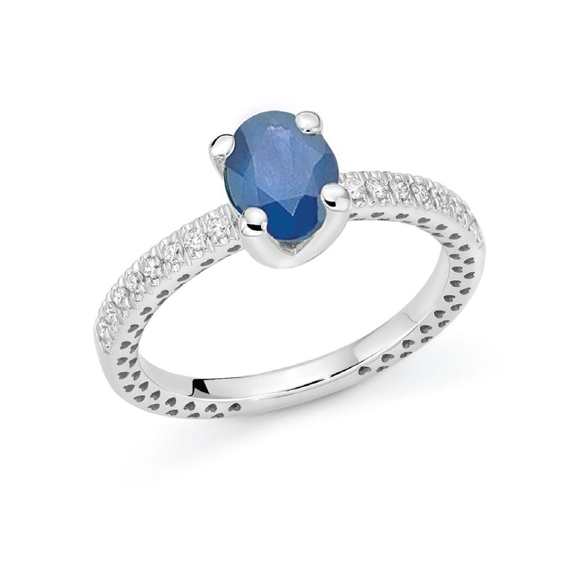 Anello Donna Oro Zaffiro